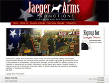 Tablet Screenshot of jaegerarmspromotions.com